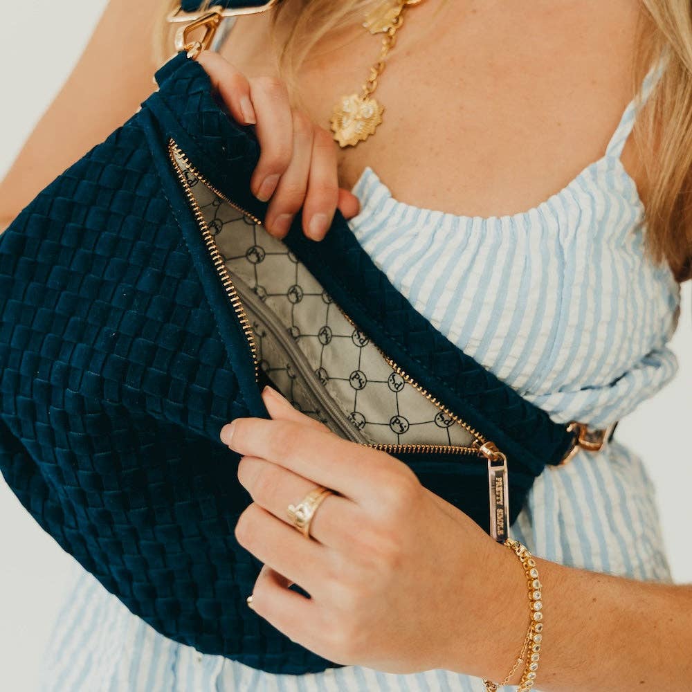PS Suede Westlyn Woven Bum Bag: Black