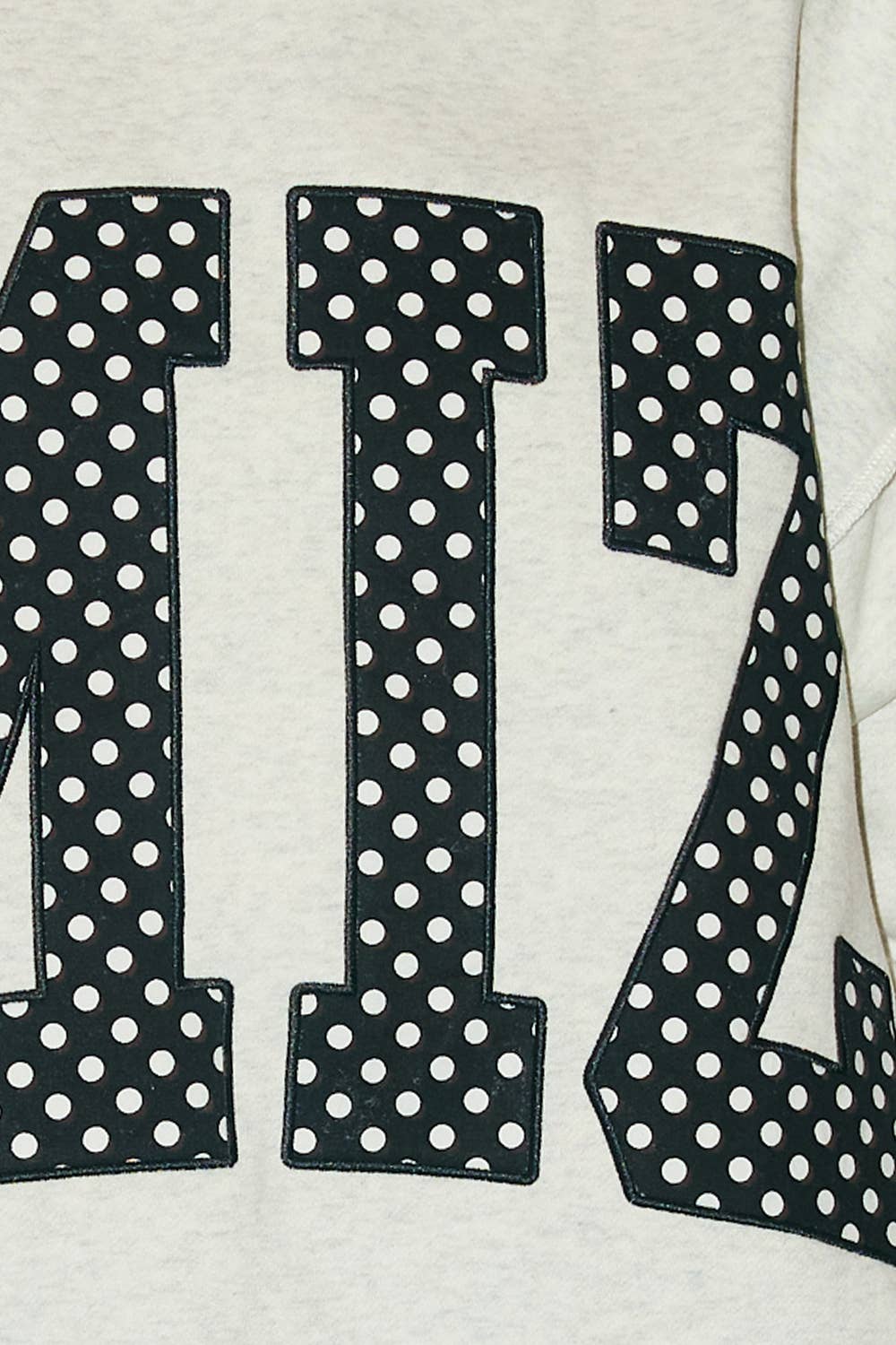 MIZ Polka-Dot Applique Mock-Neck