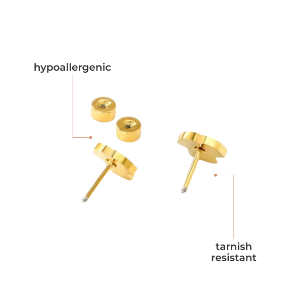 Kansas City Gold Script Stud Earrings