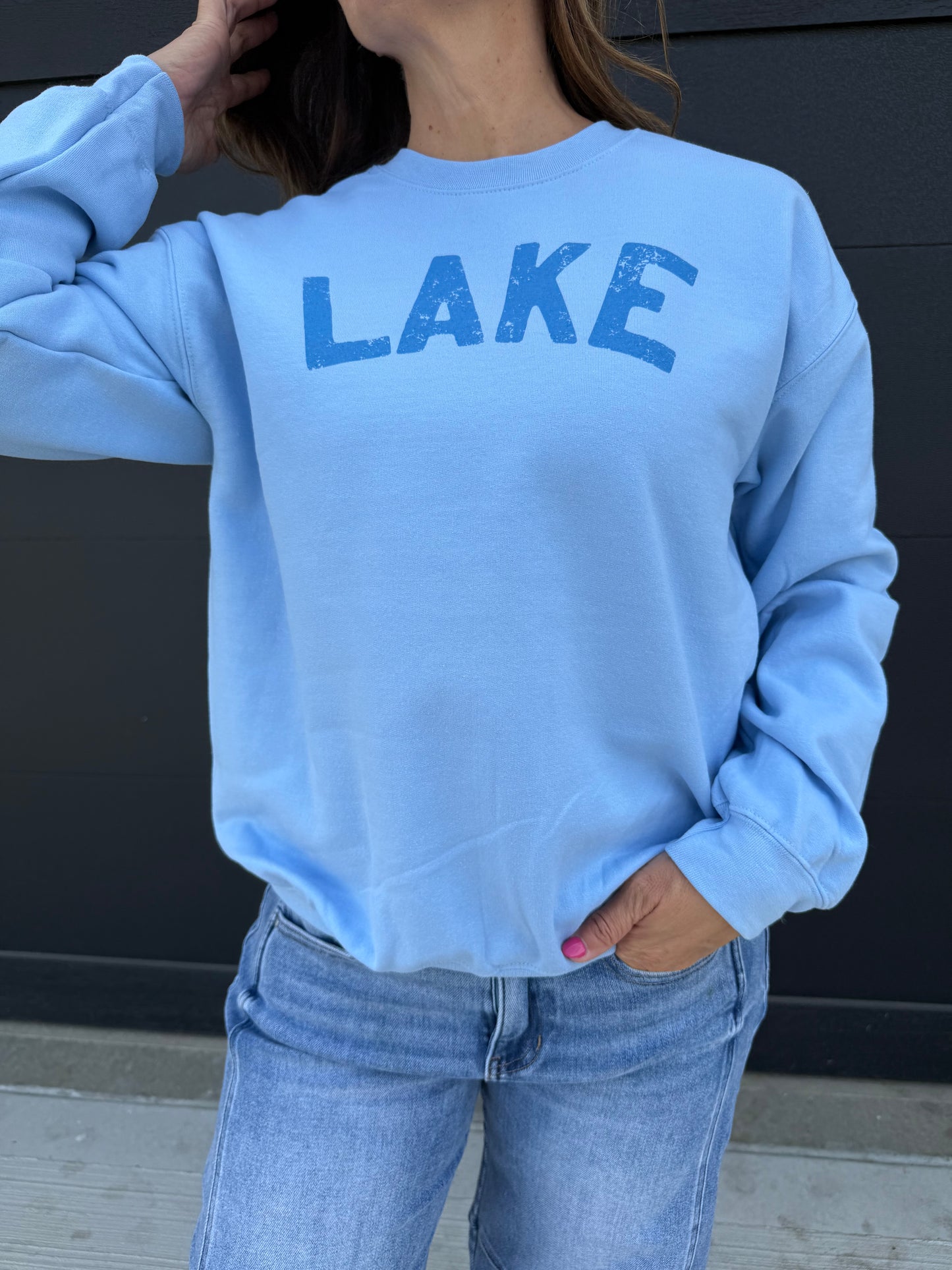 Lake Crewneck Sweatshirt Sea Blue