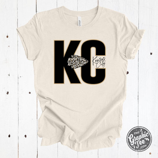 KC Leopard Natural Heather Short Sleeve Tee