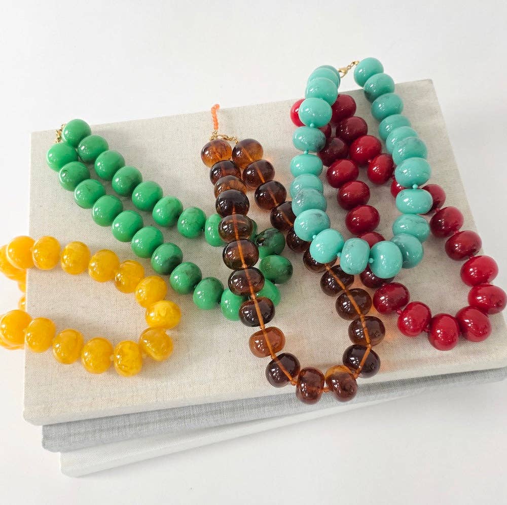 Bella Beaded Necklace : Honey