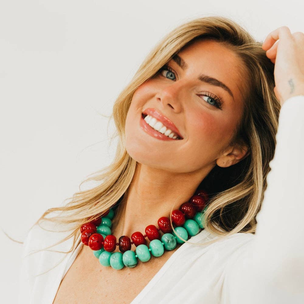 Bella Beaded Necklace : Honey