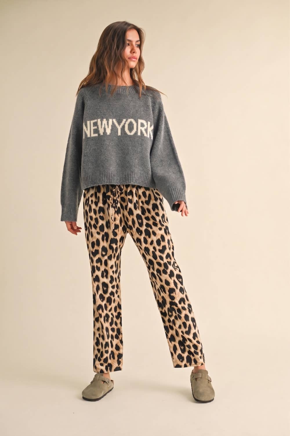 New York Knit Sweater- GREY