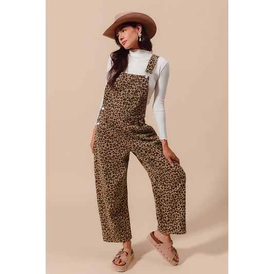 LEOPARD BARREL OVERALLS