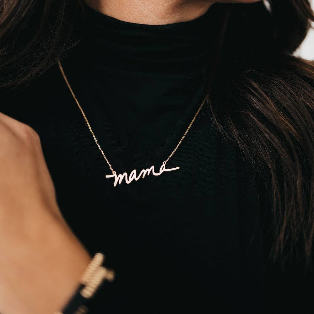Mama Necklace : Gold