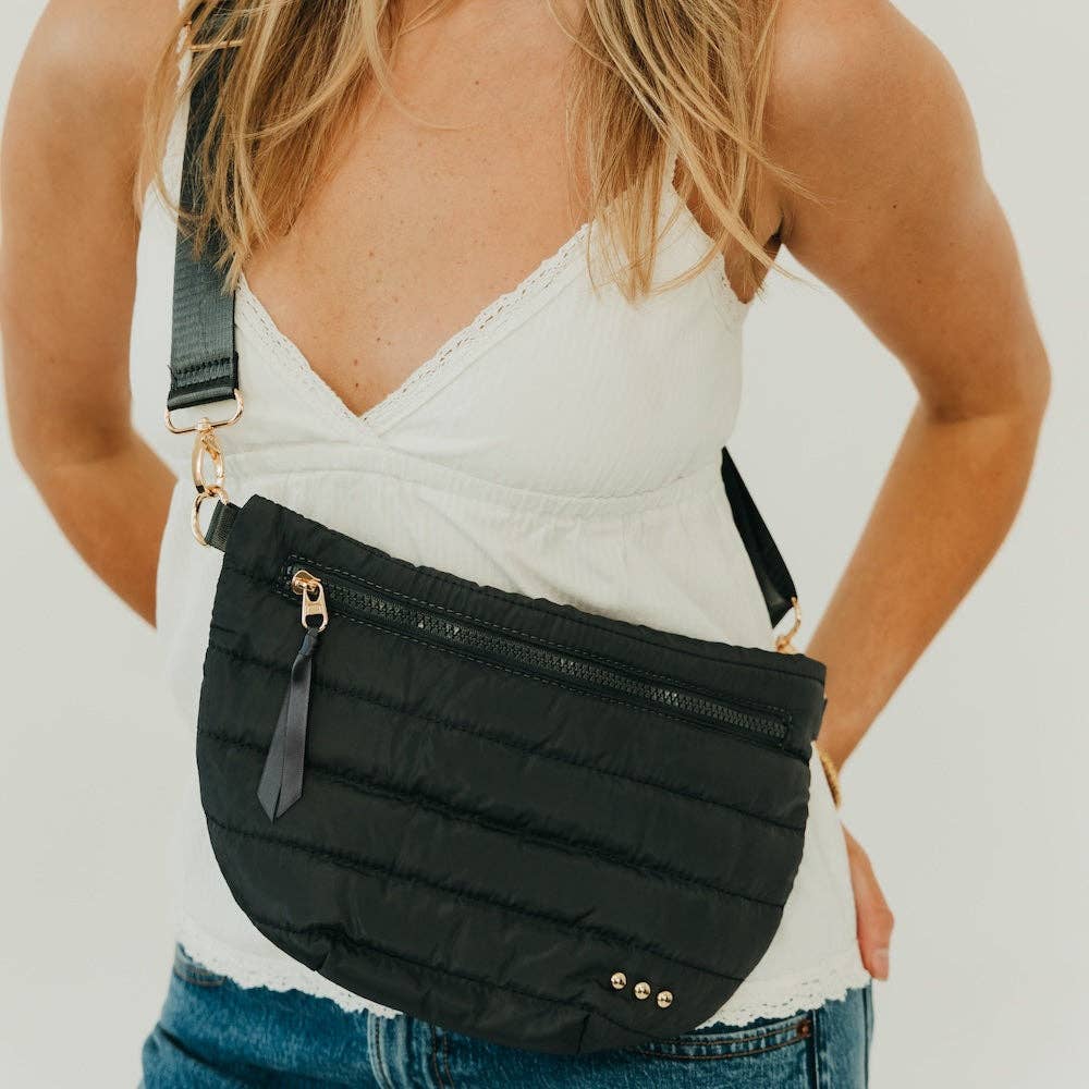PS Jolie Puffer Bum Bag: Black