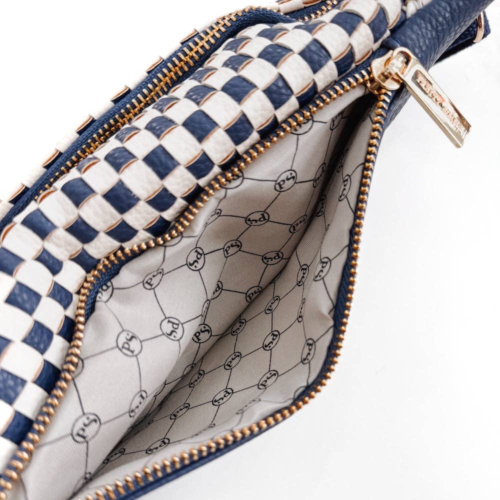 PS Woven Susie Sidekick Bum Bag:  Checkered Black