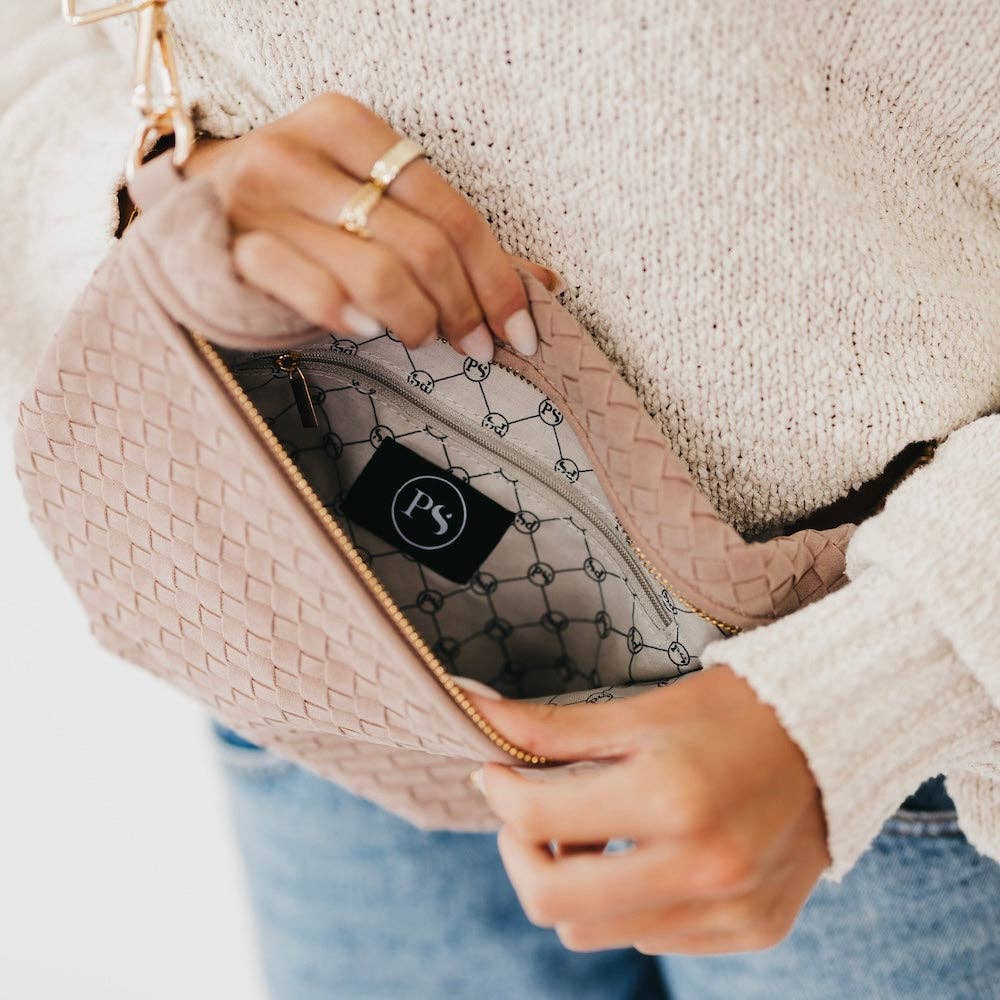 PS Westlyn Woven Bum Bag: Suede Taupe