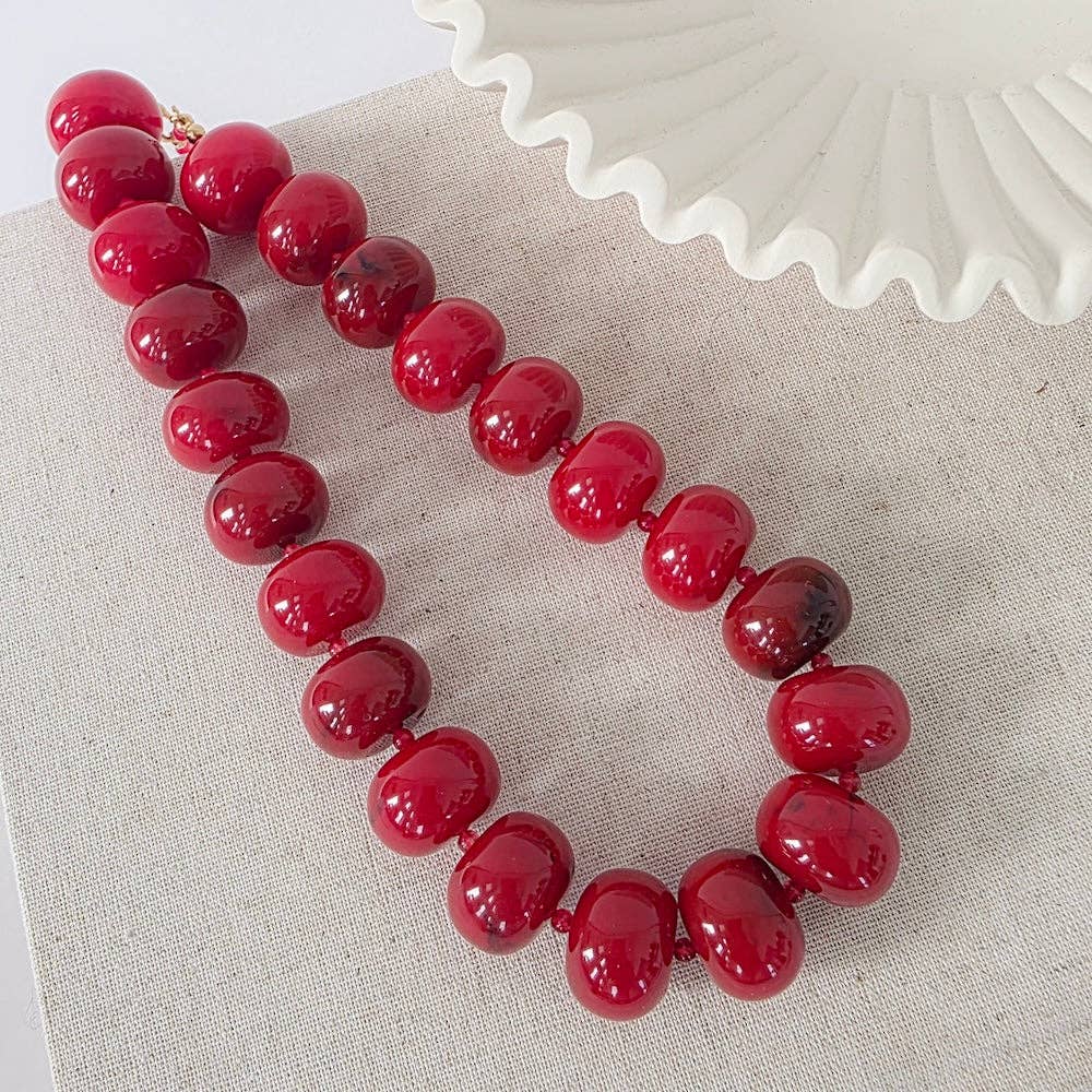 Bella Beaded Necklace : Honey