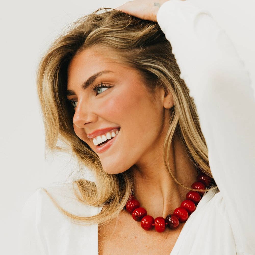 Bella Beaded Necklace : Honey
