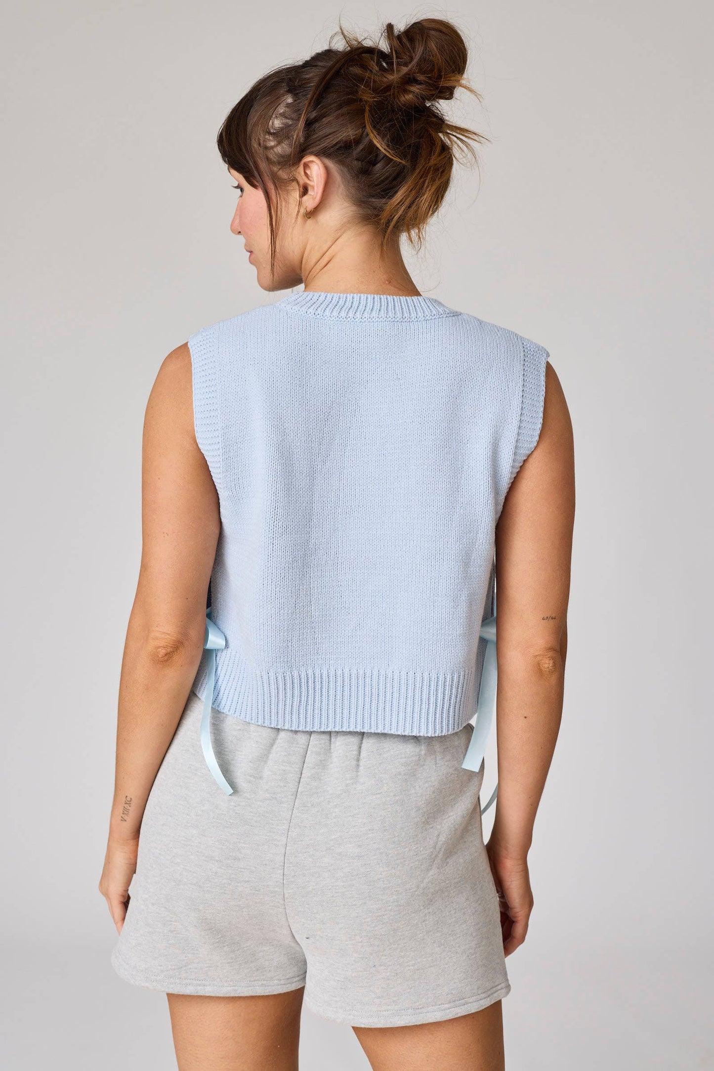 Piper Knit Shorts: Heather Grey