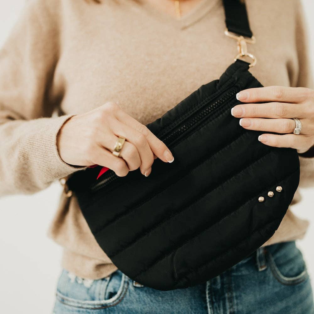 PS Jolie Puffer Bum Bag: Black