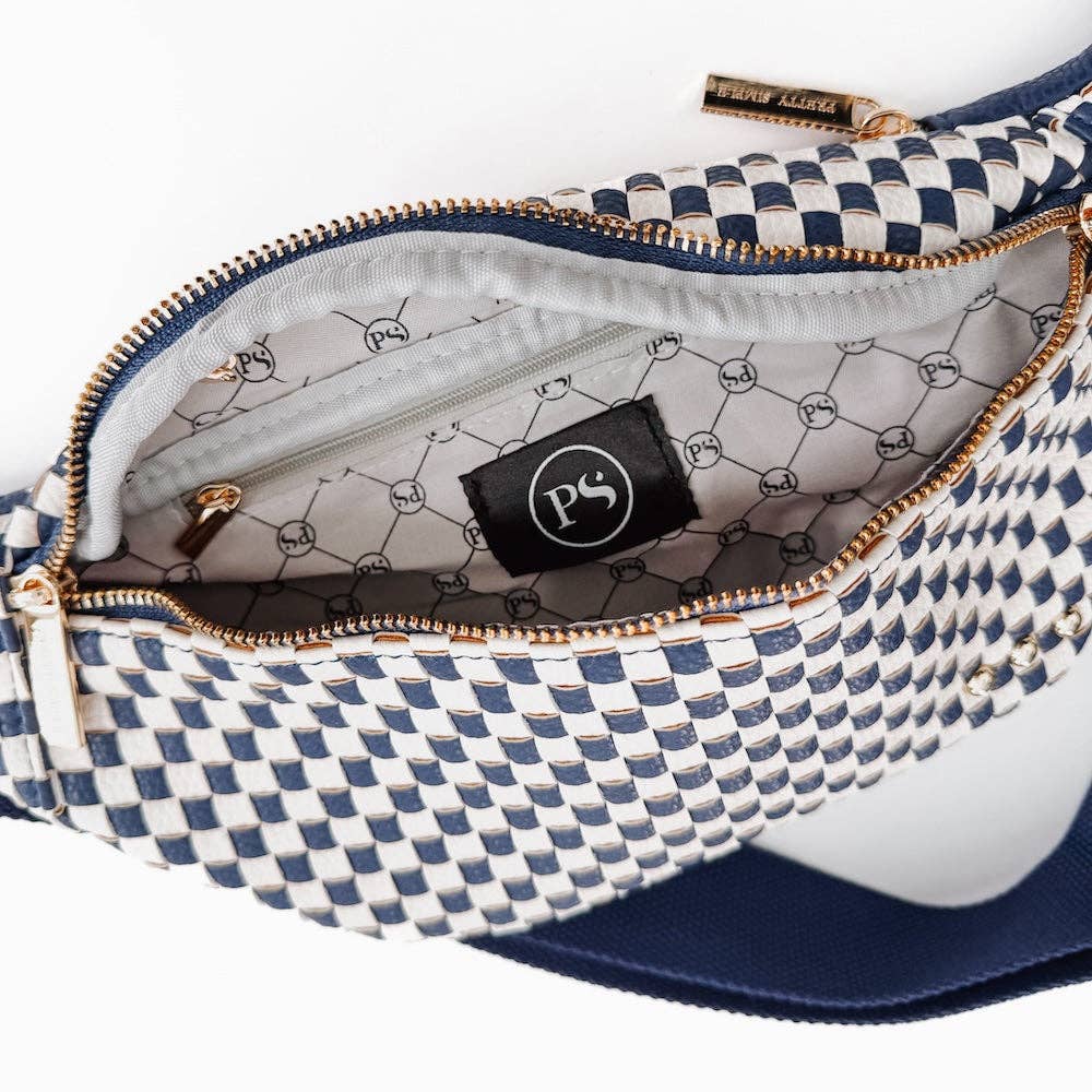 PS Woven Susie Sidekick Bum Bag:  Checkered Black