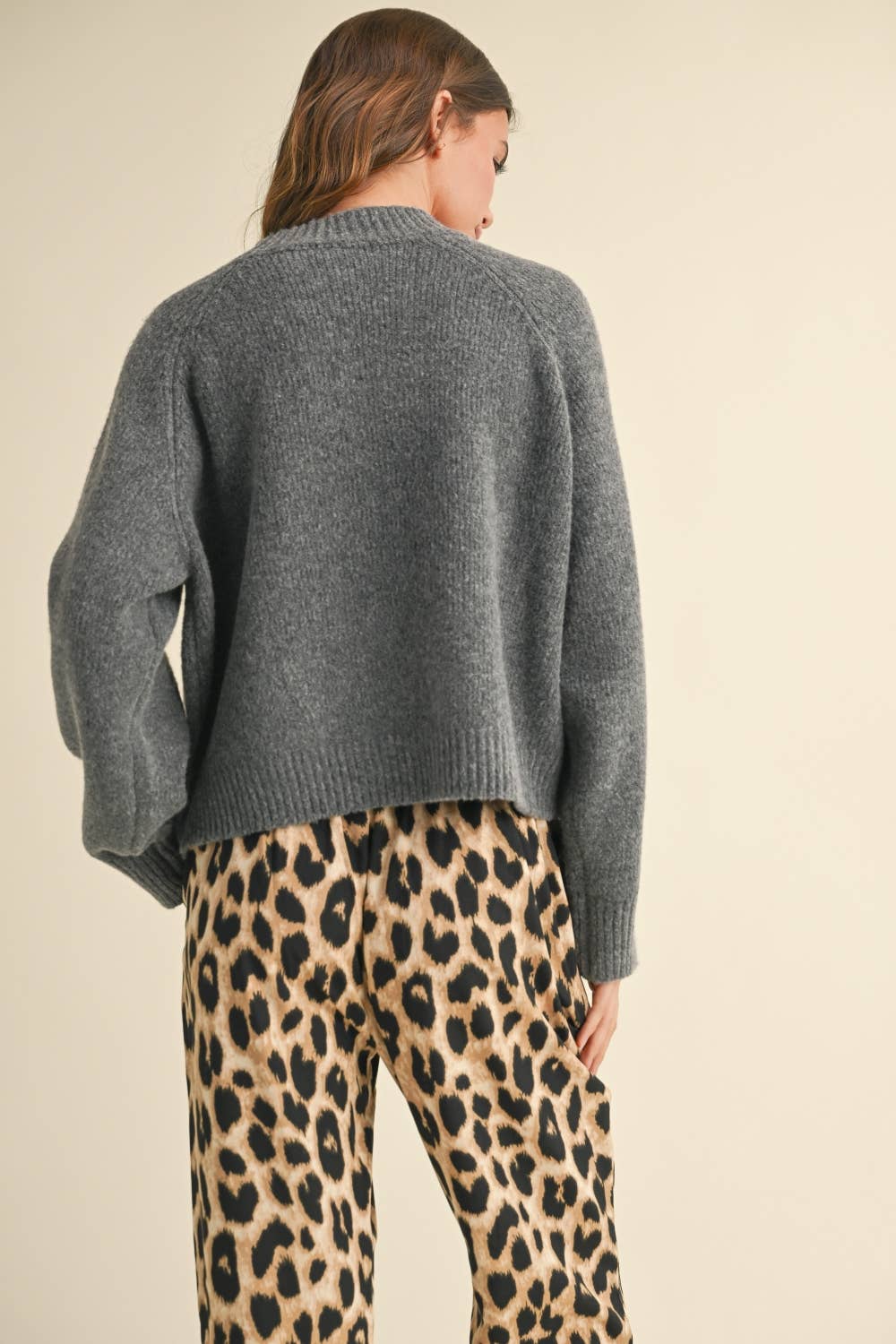 New York Knit Sweater- GREY