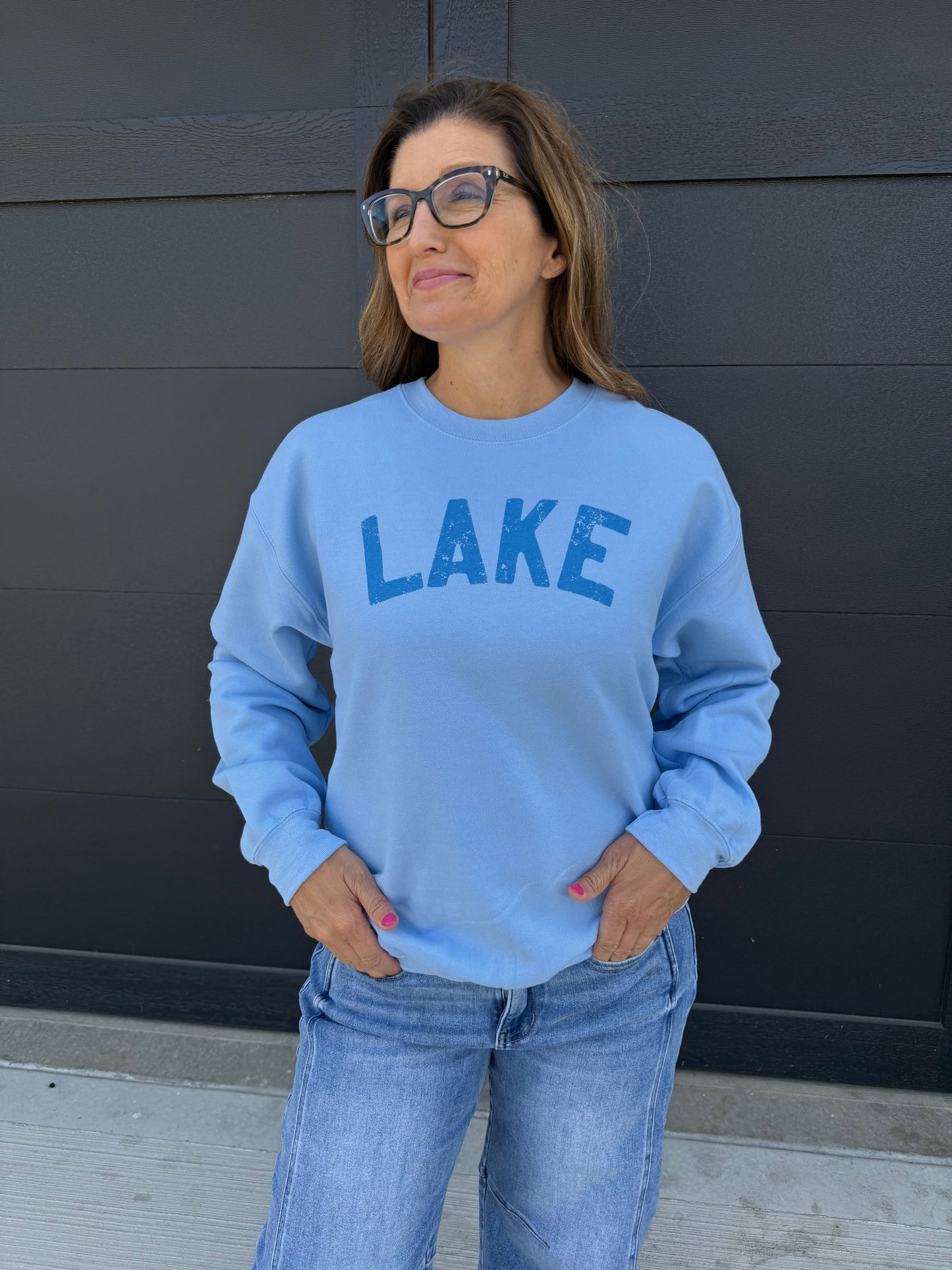 Lake Crewneck Sweatshirt  Sea Blue