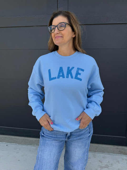 Lake Crewneck Sweatshirt  Sea Blue