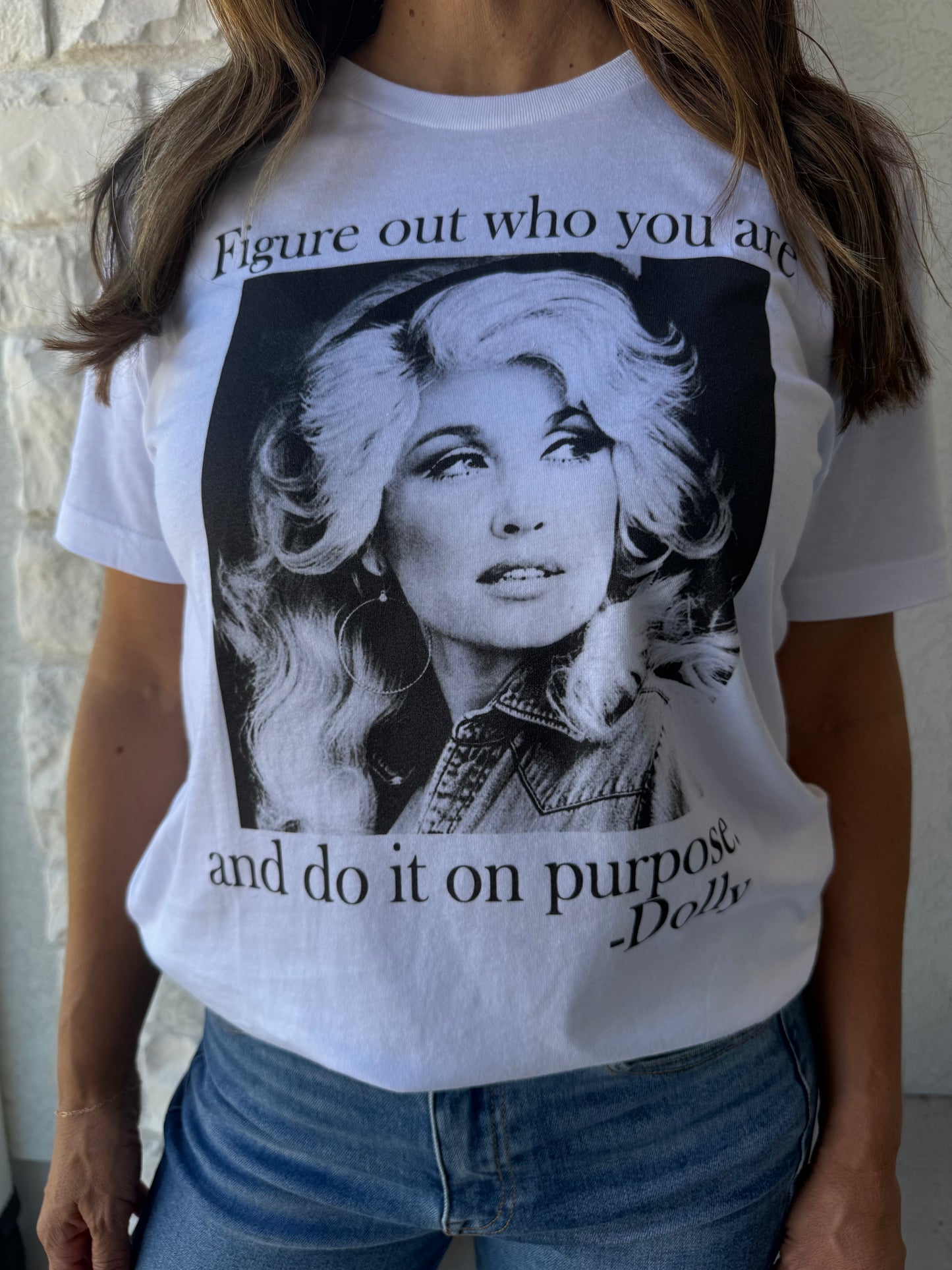Do it on Purpose Dolly T-Shirt: White