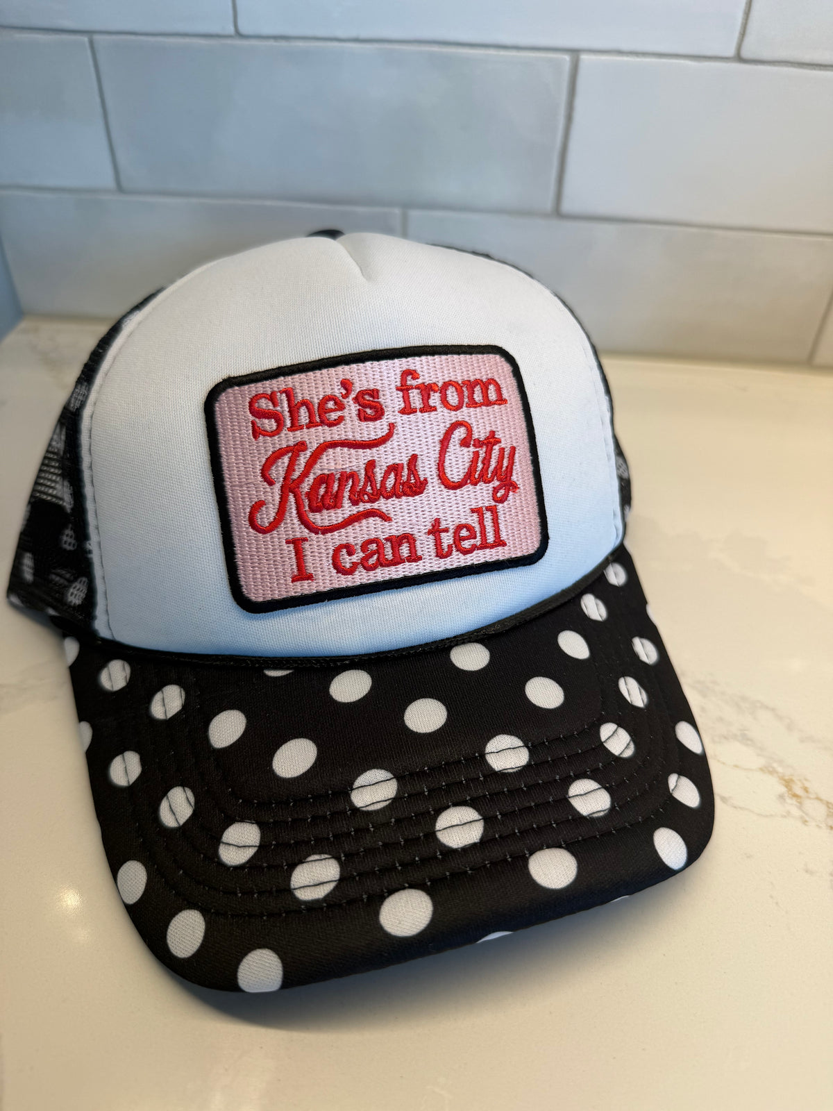 She's from KC Polka Dot Trucker Hat