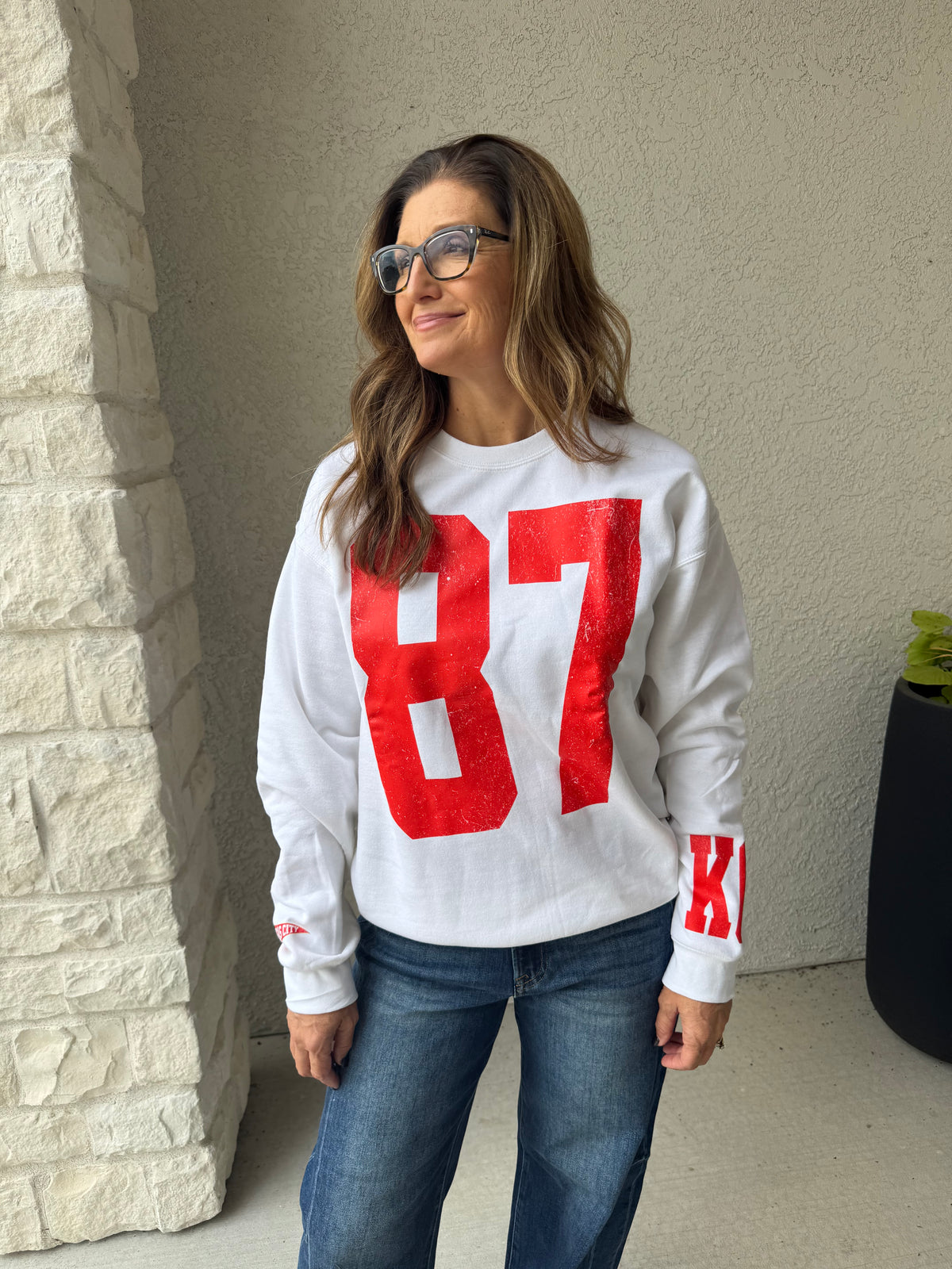 Oversized 87 Sweatshirt -White