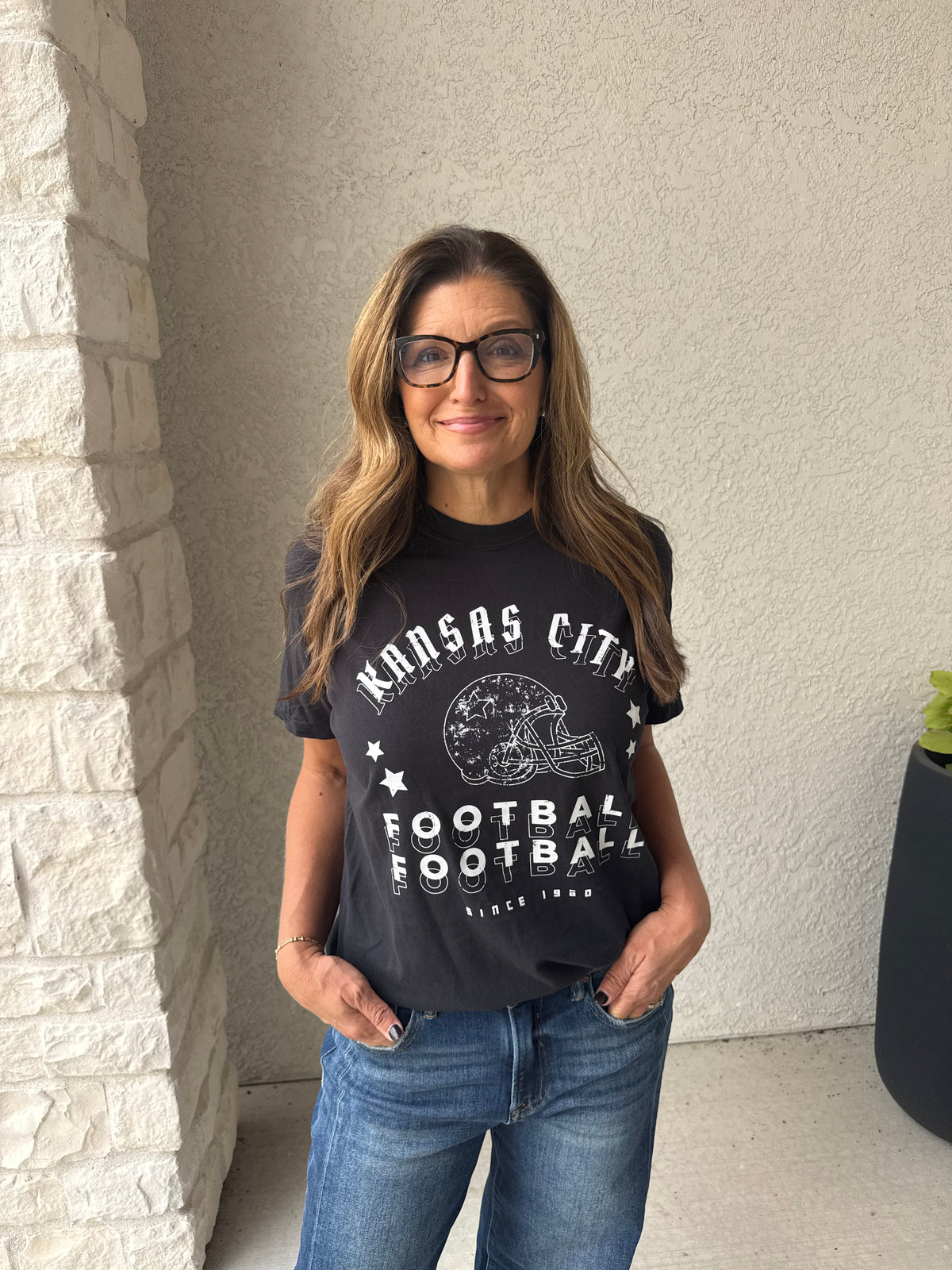 Kansas City Football Tee Black