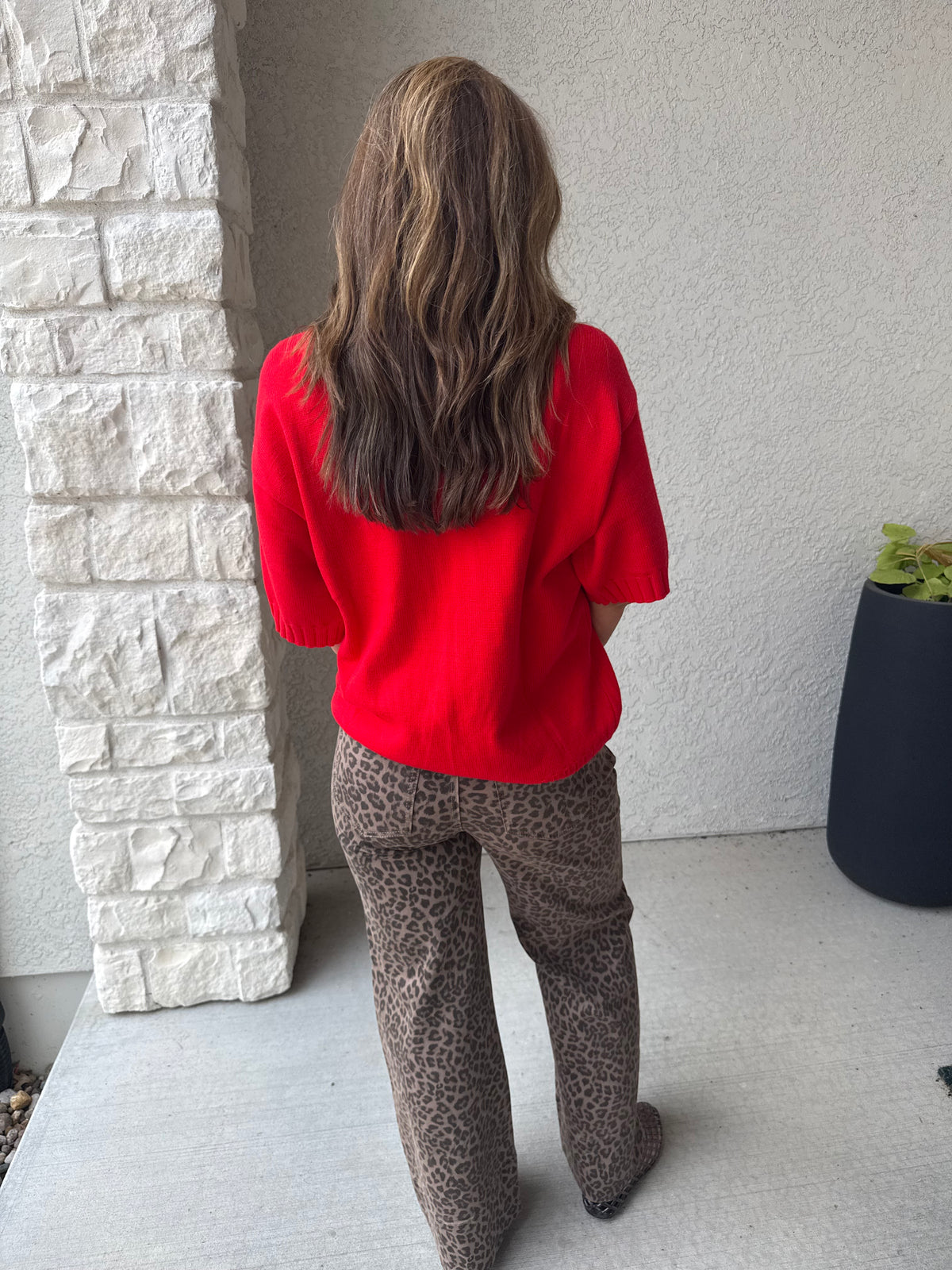 Leopard Wide Leg Jean