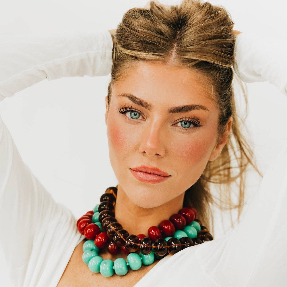 Bella Beaded Necklace : Honey
