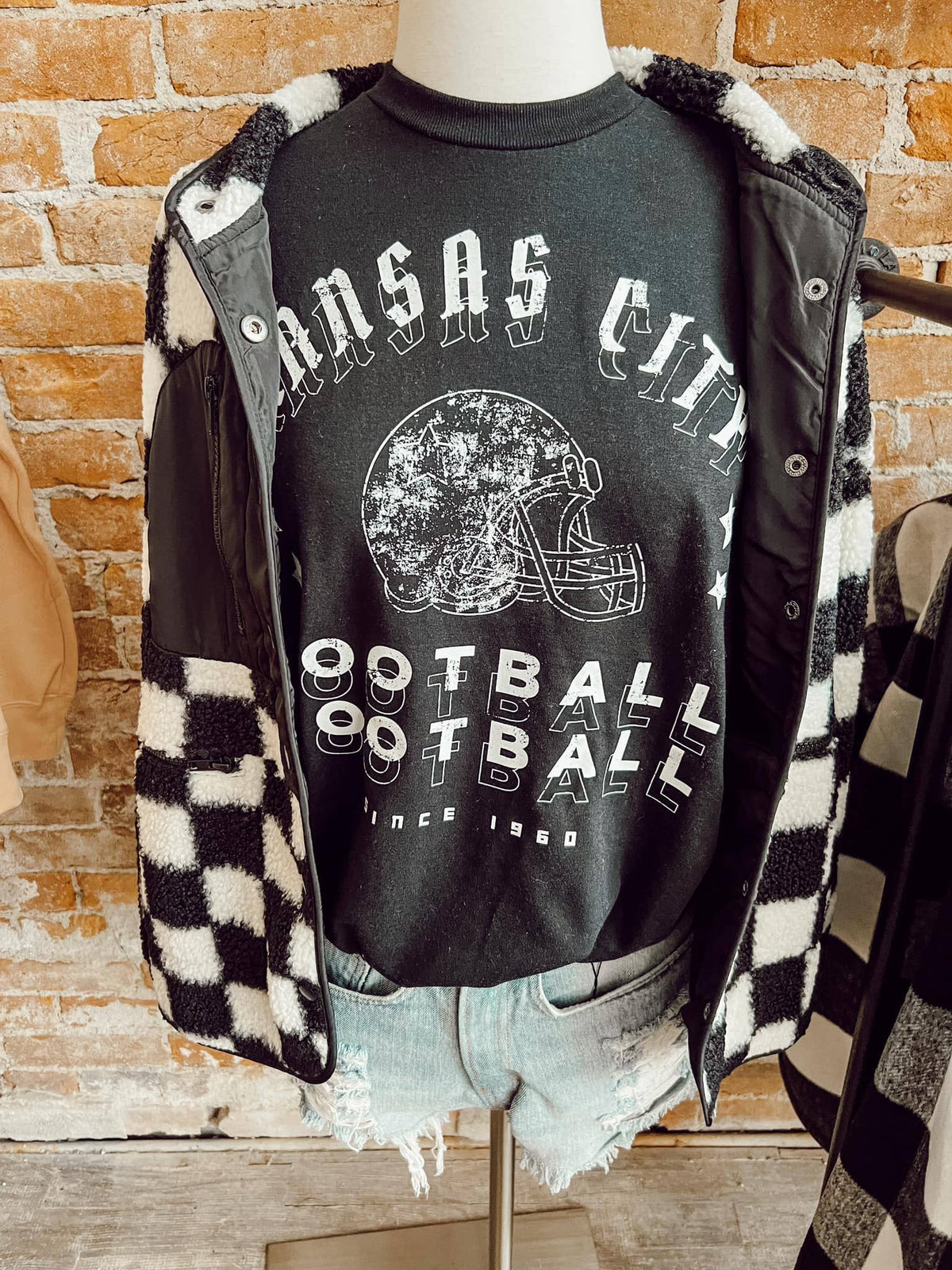 Kansas City Football Tee Black