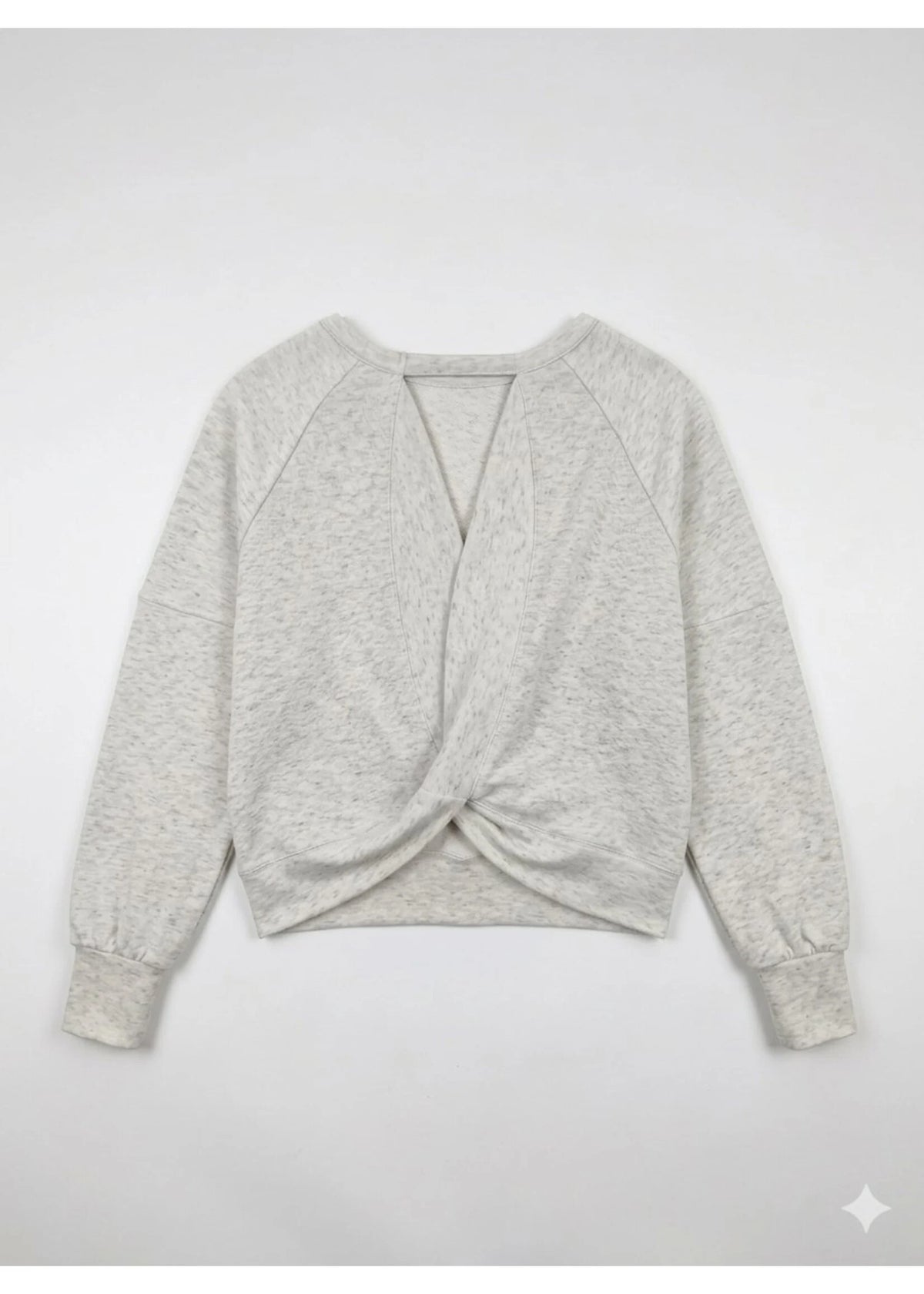 Criss Cross Raglan Top- Grey