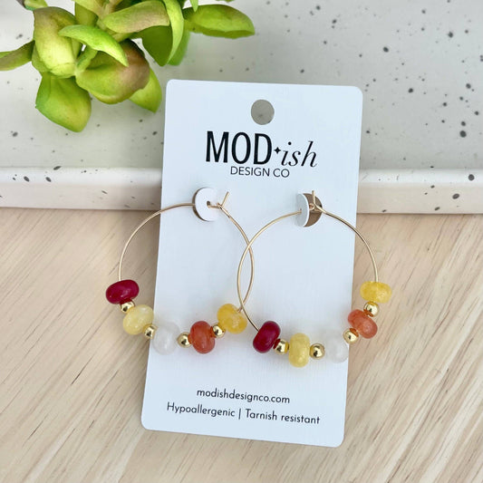 MOD-ish Hoop Earrings - Kansas City