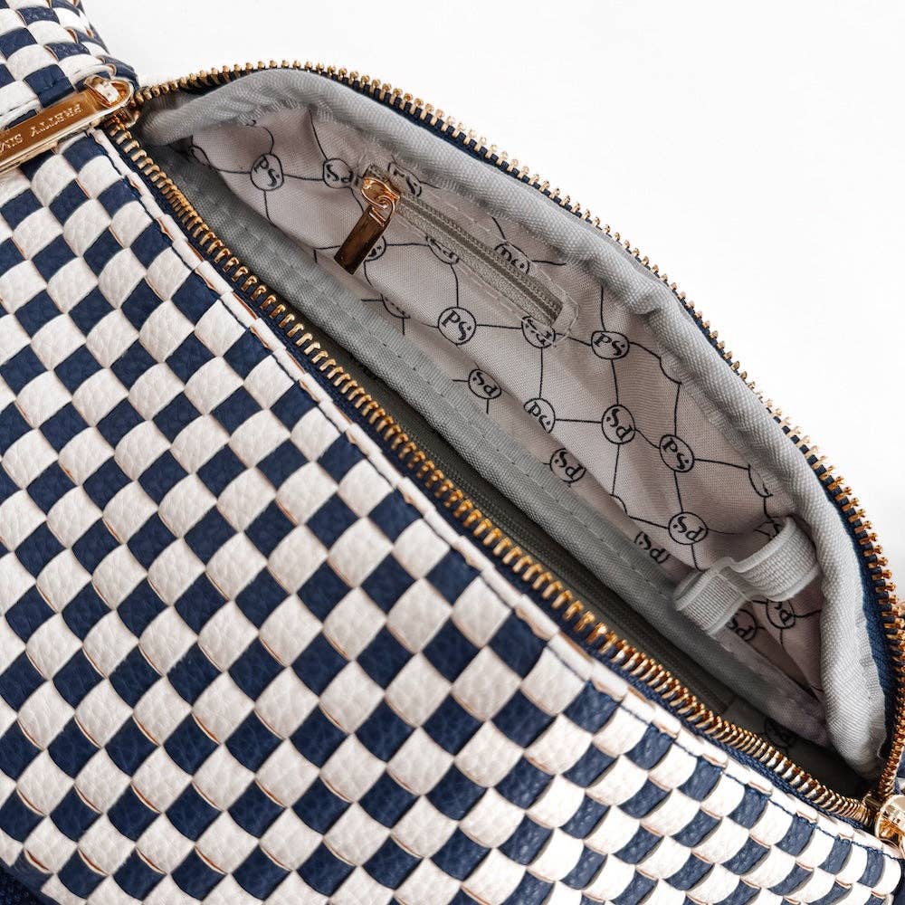 PS Woven Susie Sidekick Bum Bag:  Checkered Black