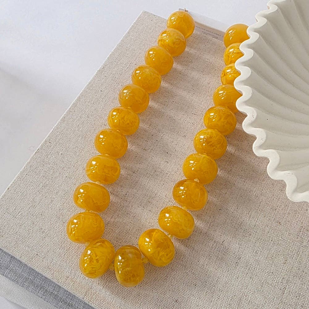 Bella Beaded Necklace : Honey