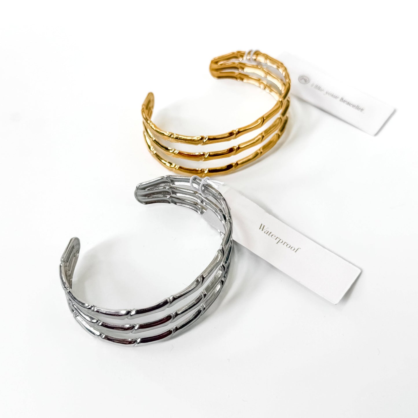 Bamboo Tier Open Bangle Bracelet